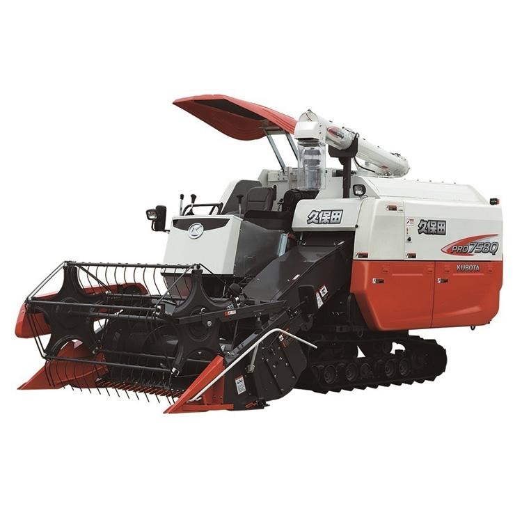 KubotaPRO758Q Harvester for Wheat and Cole Price of Small Rice and Corn Combine Harvester Machine Engine Harvester เครื่องเกี่ยวนวดข้าว